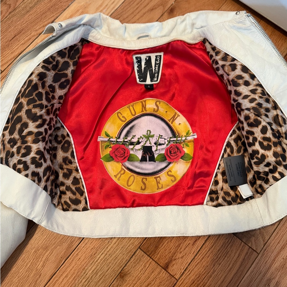 Vintage Wilsons Leather Guns N’ Roses Cropped Leather Jacket - Picture 3 of 3